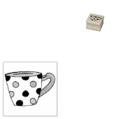 Polka Dot Tee Party Cup Teacup Tasse Gummi Briefma Gummistempel (Stempel)