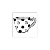 Polka Dot Tee Party Cup Teacup Tasse Gummi Briefma Gummistempel (Prägung)