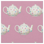 Polka Dot Tee Pot Pink Stoff (Nahaufnahme)