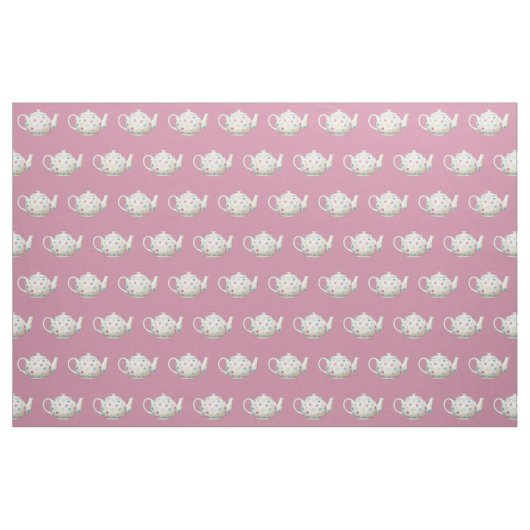 Polka Dot Tee Pot Pink Stoff (Fat Quarter (45,7 x 55,9 cm))