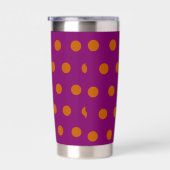 Polka Dot Thermal Tumbler (Deep Magenta & Orange) Thermobecher (Rechts)