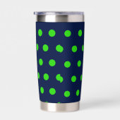 Polka Dot Thermal Tumbler (Navy Blue & Lime Green) Thermobecher (Rechts)