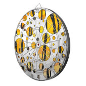 Polka Dot Tiger Black and Orange Print Dartscheibe (Vorderseite rechts)