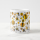 Polka Dot Tiger Black and Orange Print Jumbo-Tasse (Vorderseite)