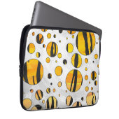 Polka Dot Tiger Black and Orange Print Laptopschutzhülle (Vorne Rechts)