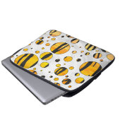 Polka Dot Tiger Black and Orange Print Laptopschutzhülle (Vorne Knopf)