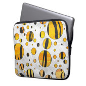 Polka Dot Tiger Black and Orange Print Laptopschutzhülle (Vorderseite Links)