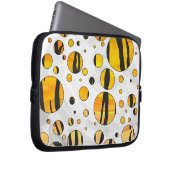 Polka Dot Tiger Black and Orange Print Laptopschutzhülle (Vorne Rechts)