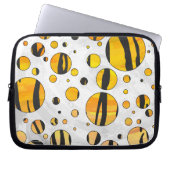 Polka Dot Tiger Black and Orange Print Laptopschutzhülle (Vorderseite)