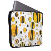 Polka Dot Tiger Black and Orange Print Laptopschutzhülle (Vorne Rechts)