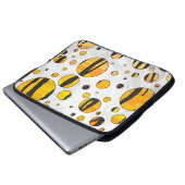 Polka Dot Tiger Black and Orange Print Laptopschutzhülle (Vorne Knopf)