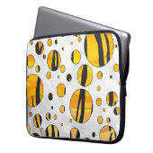 Polka Dot Tiger Black and Orange Print Laptopschutzhülle (Vorderseite Links)