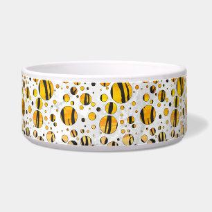 Polka Dot Tiger Black and Orange Print Napf