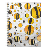 Polka Dot Tiger Black and Orange Print Notizblock (Vorderseite)