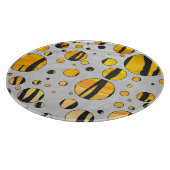 Polka Dot Tiger Black and Orange Print Schneidebrett (Ecke)