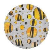 Polka Dot Tiger Black and Orange Print Schneidebrett (Vorderseite)