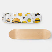 Polka Dot Tiger Black and Orange Print Skateboard (Horizontal)