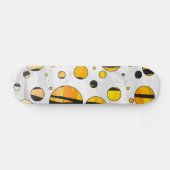 Polka Dot Tiger Black and Orange Print Skateboard (Horizontal)