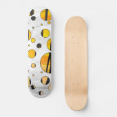 Polka Dot Tiger Black and Orange Print Skateboard (Vorderseite)