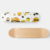 Polka Dot Tiger Black and Orange Print Skateboard (Horizontal)