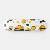 Polka Dot Tiger Black and Orange Print Skateboard (Horizontal)