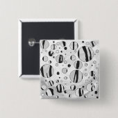 Polka Dot Tiger Black and White Print Button (Vorne & Hinten)