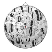 Polka Dot Tiger Black and White Print Dartscheibe (vorne)