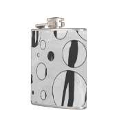 Polka Dot Tiger Black and White Print Flachmann (Links)