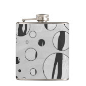 Polka Dot Tiger Black and White Print Flachmann (Vorderseite)