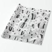 Polka Dot Tiger Black and White Print Geschenkpapier (Ungerollt)