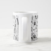 Polka Dot Tiger Black and White Print Jumbo-Tasse (Rückseite)