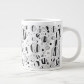 Polka Dot Tiger Black and White Print Jumbo-Tasse (Rechts)
