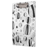 Polka Dot Tiger Black and White Print Klemmbrett (Links)