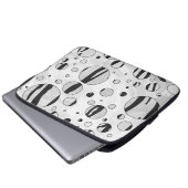 Polka Dot Tiger Black and White Print Laptopschutzhülle (Vorne Knopf)