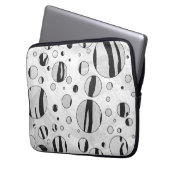 Polka Dot Tiger Black and White Print Laptopschutzhülle (Vorderseite Links)