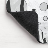 Polka Dot Tiger Black and White Print Mousepad (Ecke)