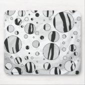 Polka Dot Tiger Black and White Print Mousepad (Vorne)