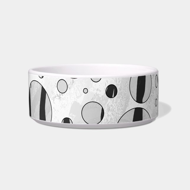 Polka Dot Tiger Black and White Print Napf (Rechts)
