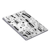 Polka Dot Tiger Black and White Print Notizblock (Rechte Seite)