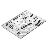 Polka Dot Tiger Black and White Print Notizblock (Linke Seite)