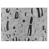 Polka Dot Tiger Black and White Print Schneidebrett (Vorderseite)