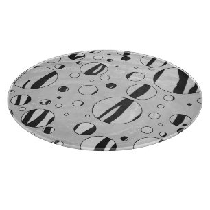 Polka Dot Tiger Black and White Print Schneidebrett