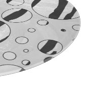 Polka Dot Tiger Black and White Print Schneidebrett (Ecke)