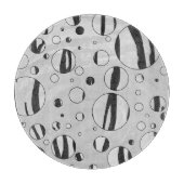 Polka Dot Tiger Black and White Print Schneidebrett (Vorderseite)