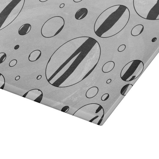 Polka Dot Tiger Black and White Print Schneidebrett (Ecke)