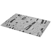 Polka Dot Tiger Black and White Print Schneidebrett (Ecke)