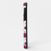 Polka Dot Tiger Hot Pink und Black Print Case-Mate iPhone Hülle (Hinten/Links)