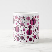 Polka Dot Tiger Hot Pink und Black Print Jumbo-Tasse (Vorderseite)