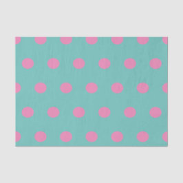 Polka Dot Tissue (Aqua & Pink) Seidenpapier