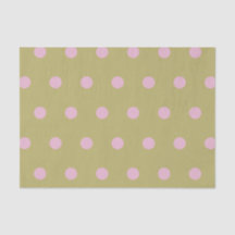 Polka Dot Tissue (Gold und Pastellrosa)